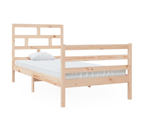 Estructura de cama madera maciza 90x200 cm