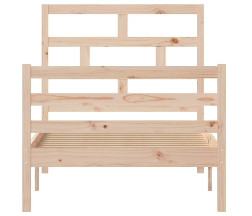 Estructura de cama madera maciza 90x200 cm