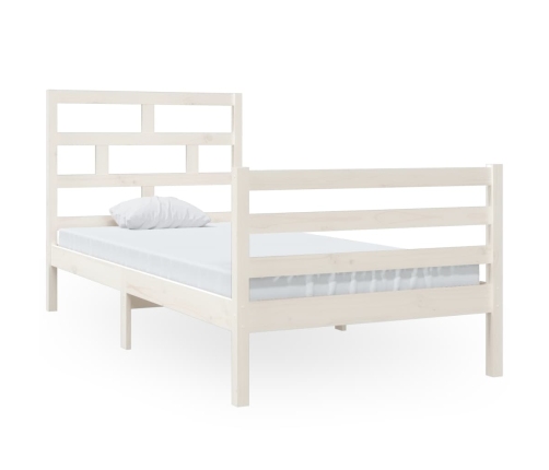 Estructura de cama madera maciza de pino 90x200 cm