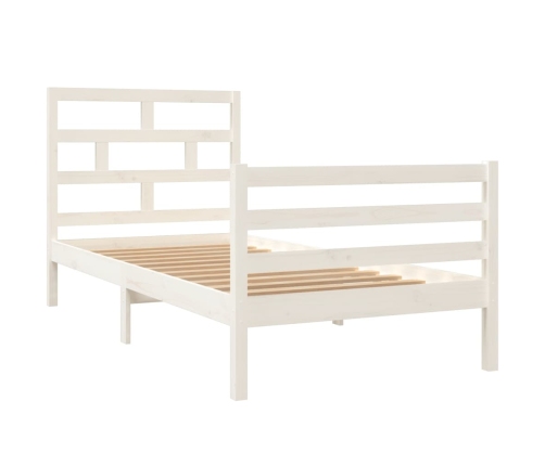 Estructura de cama madera maciza de pino 90x200 cm