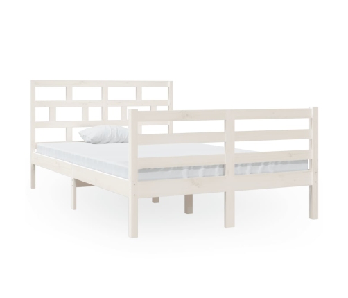 Estructura de cama madera maciza de pino blanco 120x200 cm