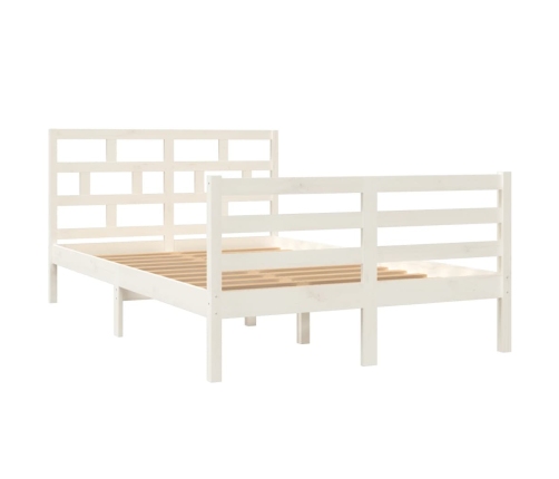 Estructura de cama madera maciza de pino blanco 120x200 cm