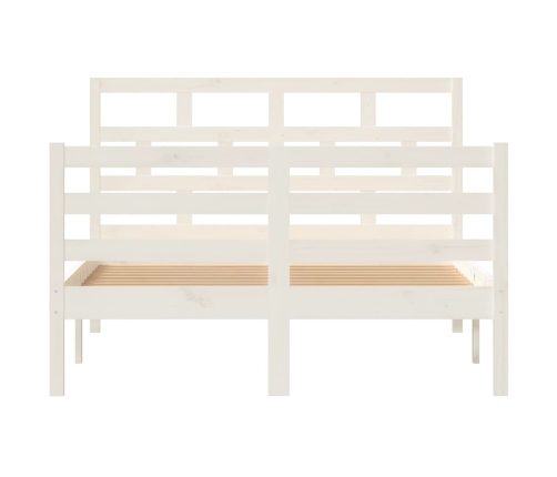 Estructura de cama madera maciza de pino blanco 120x200 cm