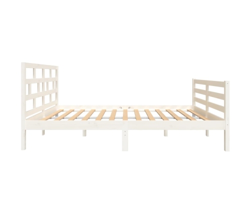 Estructura de cama madera maciza de pino blanco 120x200 cm