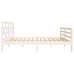 Estructura de cama madera maciza de pino blanco 120x200 cm