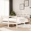 Estructura de cama madera maciza de pino blanco 120x200 cm