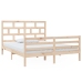 Estructura de cama de madera maciza de pino 160x200 cm