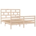 Estructura de cama de madera maciza de pino 160x200 cm