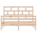 Estructura de cama de madera maciza de pino 160x200 cm