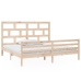 Estructura de cama de madera maciza de pino 200x200 cm