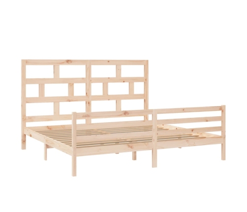 Estructura de cama de madera maciza de pino 200x200 cm