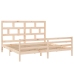 Estructura de cama de madera maciza de pino 200x200 cm