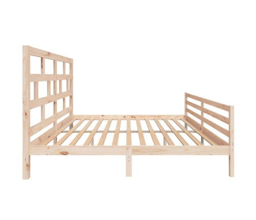 Estructura de cama de madera maciza de pino 200x200 cm