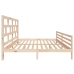 Estructura de cama de madera maciza de pino 200x200 cm