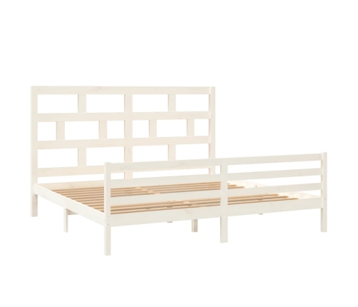 vidaXL Estructura de cama madera maciza de pino blanca 200x200 cm