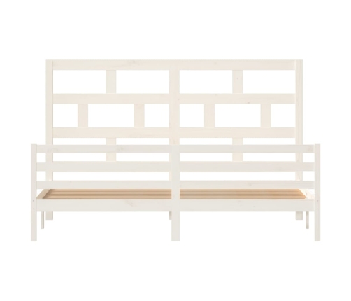 vidaXL Estructura de cama madera maciza de pino blanca 200x200 cm