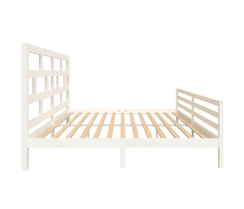 vidaXL Estructura de cama madera maciza de pino blanca 200x200 cm