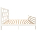 vidaXL Estructura de cama madera maciza de pino blanca 200x200 cm