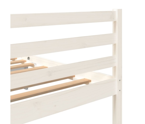 vidaXL Estructura de cama madera maciza de pino blanca 200x200 cm