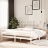 vidaXL Estructura de cama madera maciza de pino blanca 200x200 cm