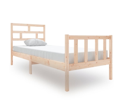 Estructura de cama madera maciza de pino 75x190 cm