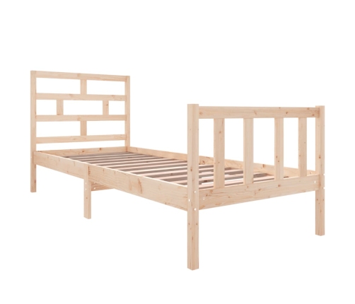 Estructura de cama madera maciza de pino 75x190 cm