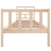 Estructura de cama madera maciza de pino 75x190 cm