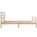 Estructura de cama madera maciza de pino 75x190 cm