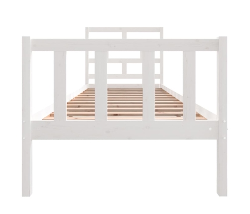 Estructura de cama madera maciza de pino blanco 75x190 cm