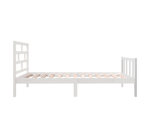 Estructura de cama madera maciza de pino blanco 75x190 cm