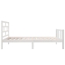 Estructura de cama madera maciza de pino blanco 75x190 cm