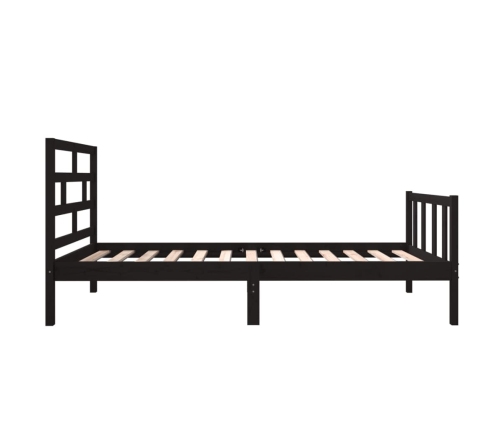 Estructura de cama madera maciza de pino negro 75x190 cm