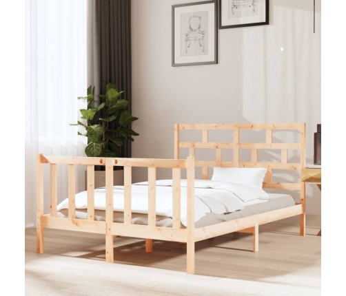 Estructura de cama madera maciza de pino 120x190 cm