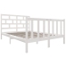 Estructura de cama madera maciza pino blanco 120x190 cm