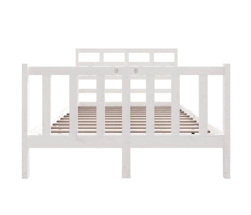 Estructura de cama madera maciza pino blanco 120x190 cm