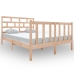 Estructura de cama de madera maciza de pino 140x190 cm