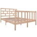 Estructura de cama de madera maciza de pino 140x190 cm