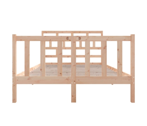 Estructura de cama de madera maciza de pino 140x190 cm