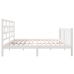 Estructura de cama de madera maciza de pino blanco 140x190 cm