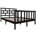 Estructura de cama de madera maciza de pino negro 140x190 cm