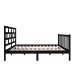 Estructura de cama de madera maciza de pino negro 140x190 cm