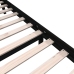 Estructura de cama de madera maciza de pino negro 140x190 cm