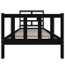 Estructura de cama madera maciza de pino negro 90x200 cm