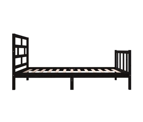 Estructura de cama madera maciza de pino negro 90x200 cm