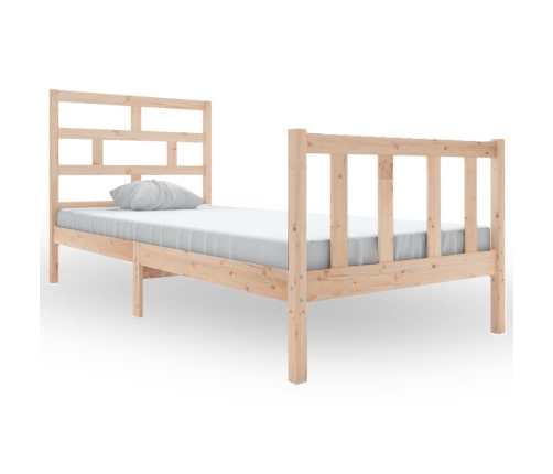 Estructura de cama madera maciza de pino 100x200 cm