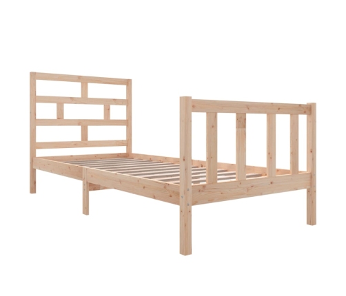 Estructura de cama madera maciza de pino 100x200 cm