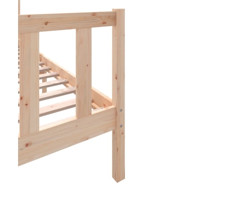 Estructura de cama madera maciza de pino 100x200 cm