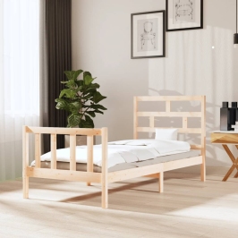 Estructura de cama madera maciza de pino 100x200 cm