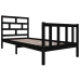 Estructura de cama madera maciza de pino negro 100x200 cm