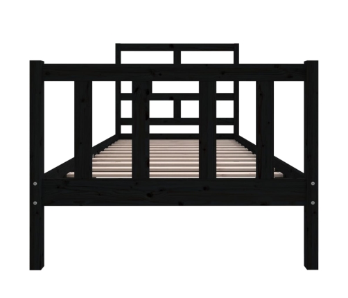 Estructura de cama madera maciza de pino negro 100x200 cm